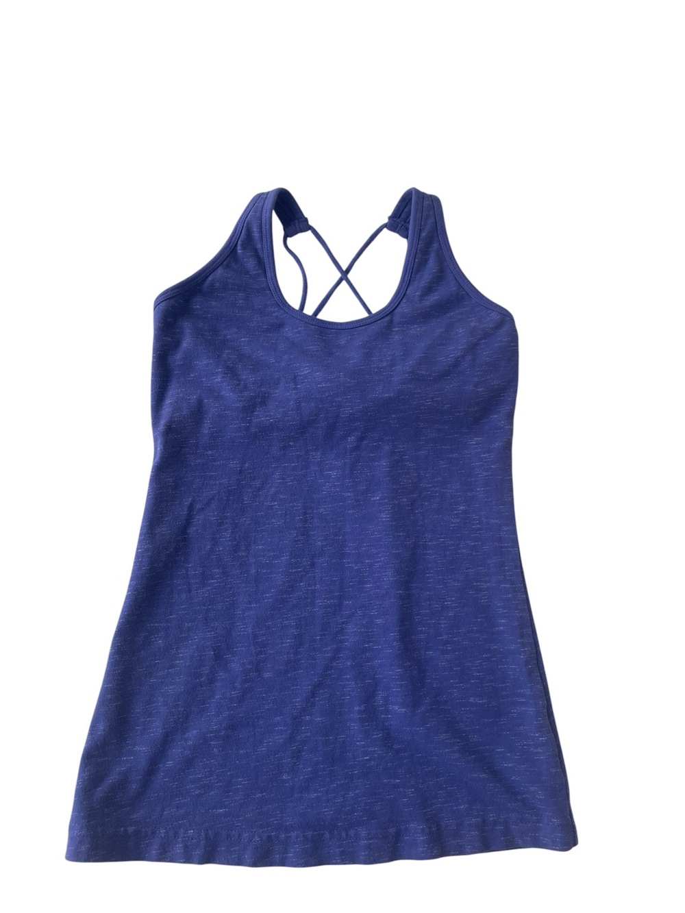 Hard Tail Purple Spacedye Tank Top Trainer Open Criss Cross Back Woman's Small
